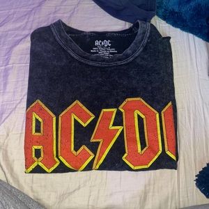 ac/dc slightly cropped shirt